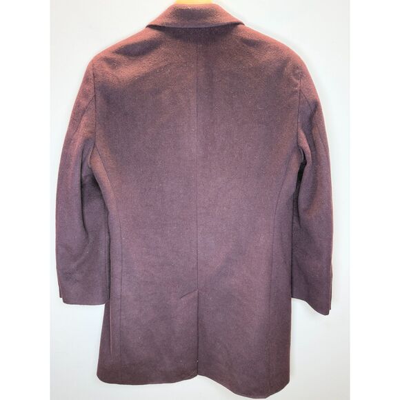 Kenneth Cole Reaction Men's Size 36S Eggplant Single-Breasted Overcoat EUC - Picture 3 of 6